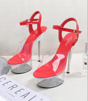 High Heel Transparent Stripper Heels  Shoes