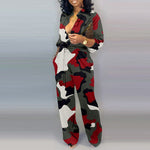 Lady Office print jumpsuit