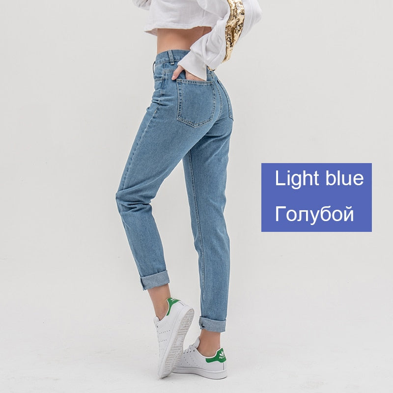 boyfriend jean high waist push up larg