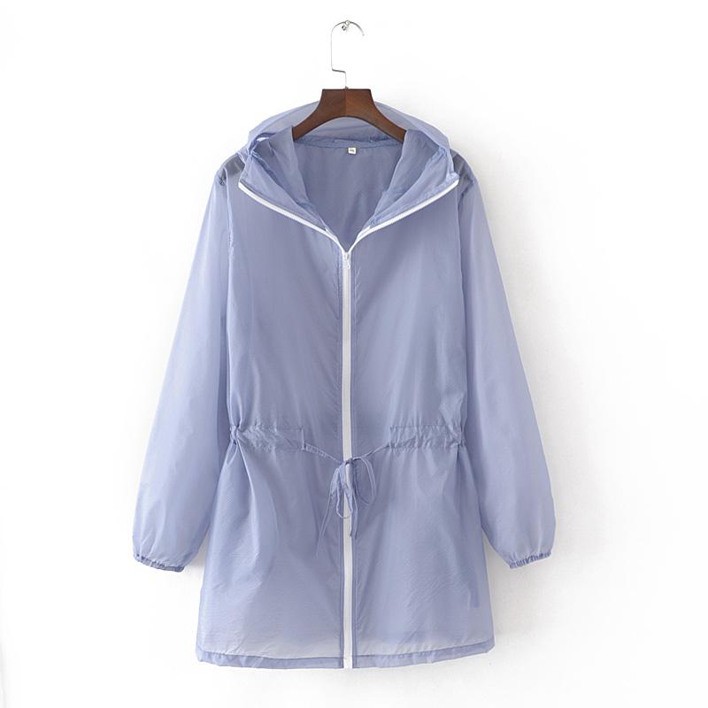 Summer Thin White Hooded Sunproof Cardigan Beach Blouse