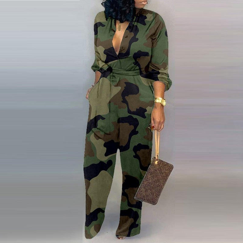 Lady Office print jumpsuit