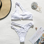 One shoulder bikini