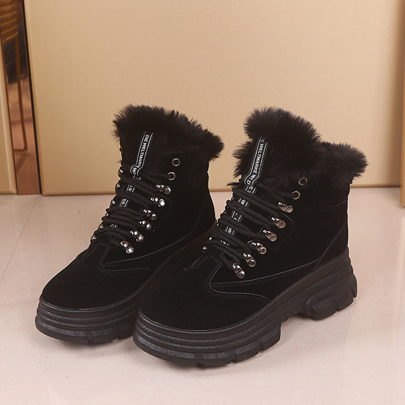 Warm Fur Chunky Sneakers