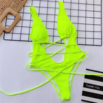 leopard Brazilian swimsuit one piece P