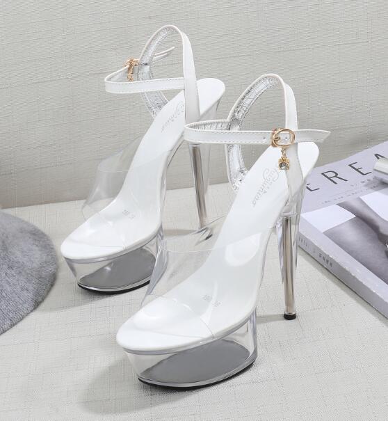 High Heel Transparent Stripper Heels  Shoes