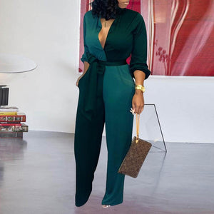 Lady Office print jumpsuit