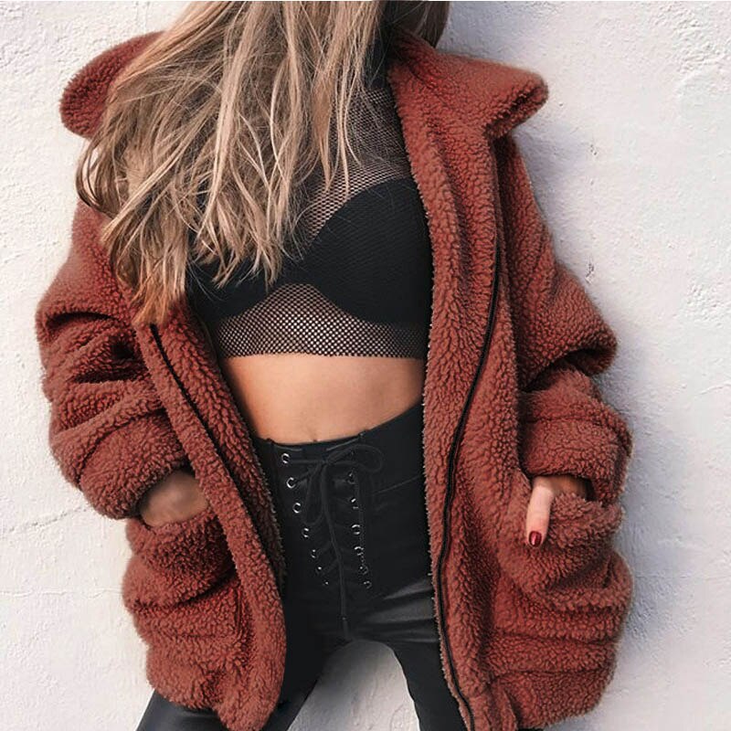 teddy fur coat