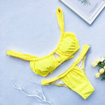 Peachtan Hollow out one piece swimsuit