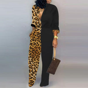 Lady Office print jumpsuit
