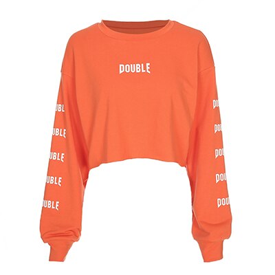 Crop Top Sweatshirts Pullovers