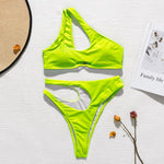 One shoulder bikini