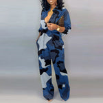 Lady Office print jumpsuit