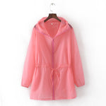 Summer Thin White Hooded Sunproof Cardigan Beach Blouse