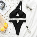 One shoulder bikini