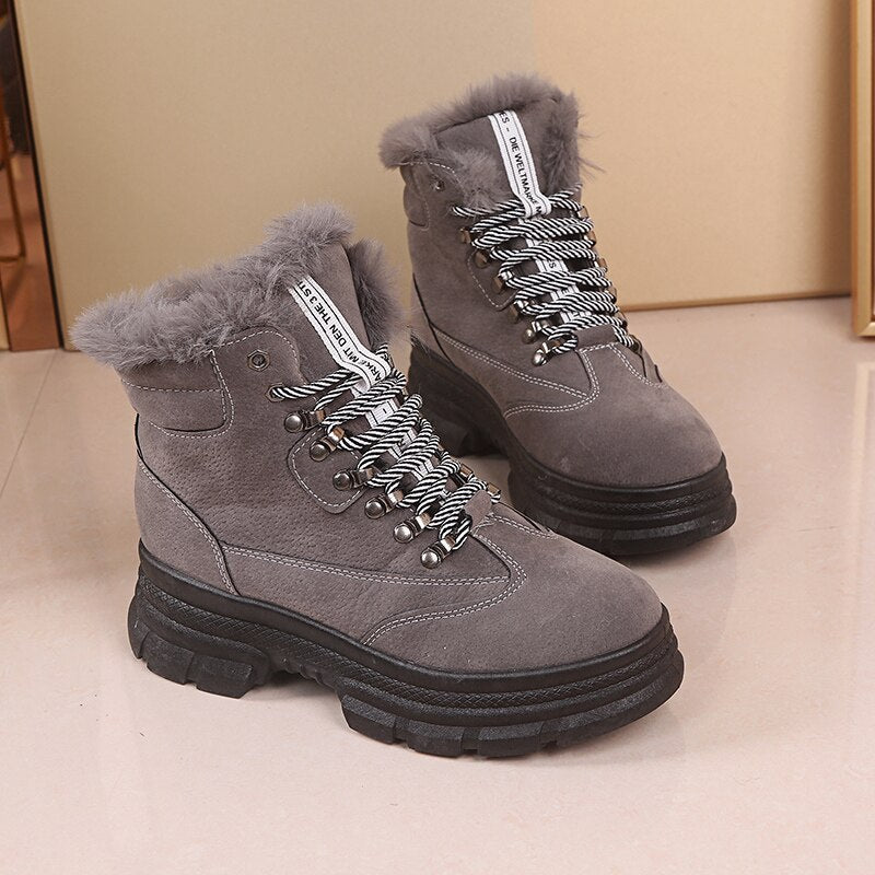 Warm Fur Chunky Sneakers