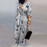 Lady Office print jumpsuit