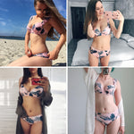 Push Up Bikini Print Swimwear