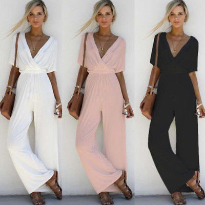 V Neck Loose Playsuit Party