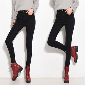 High Waist Trousers Warm Pants