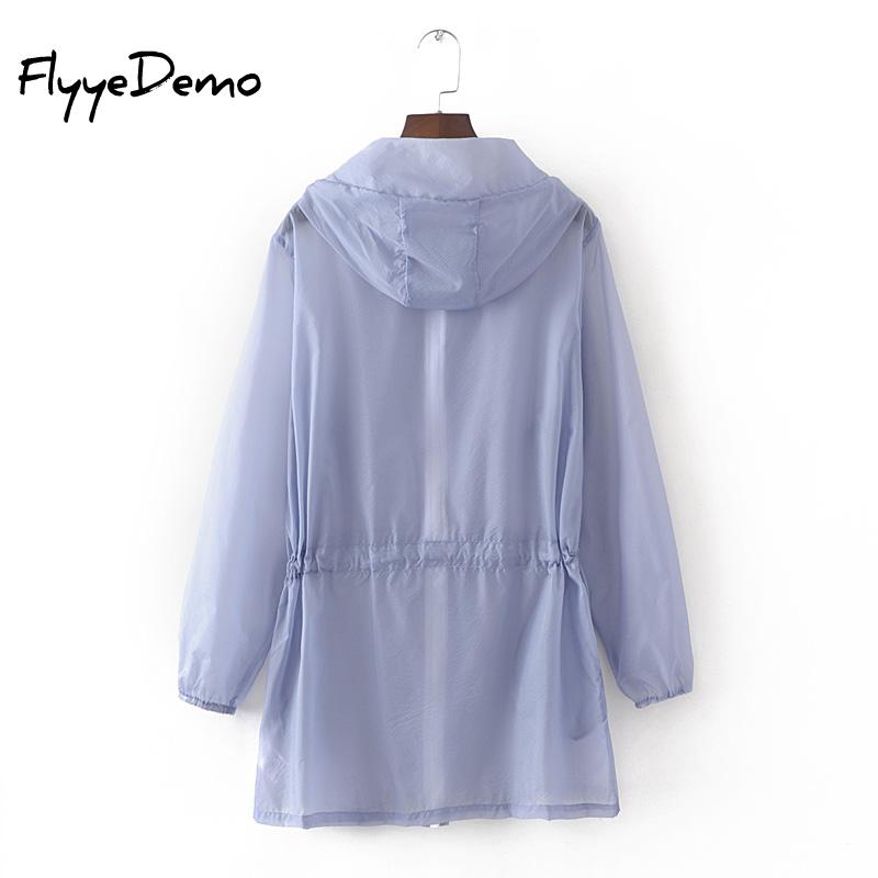 Summer Thin White Hooded Sunproof Cardigan Beach Blouse