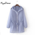 Summer Thin White Hooded Sunproof Cardigan Beach Blouse