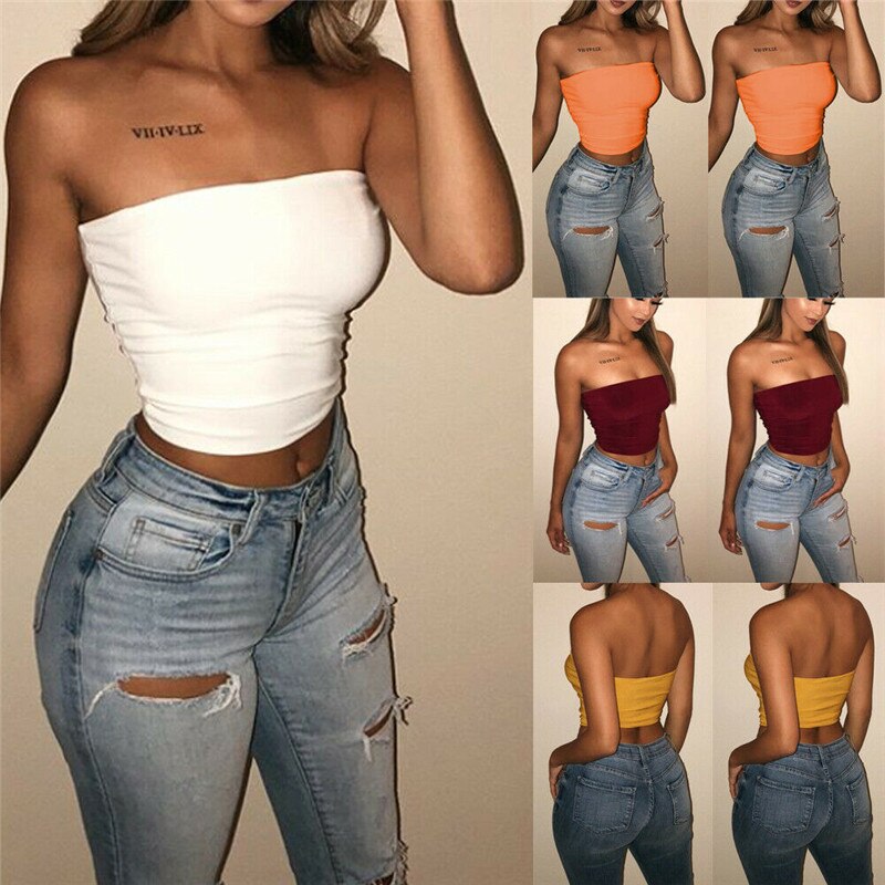 sexy Off shoulder Crop Top