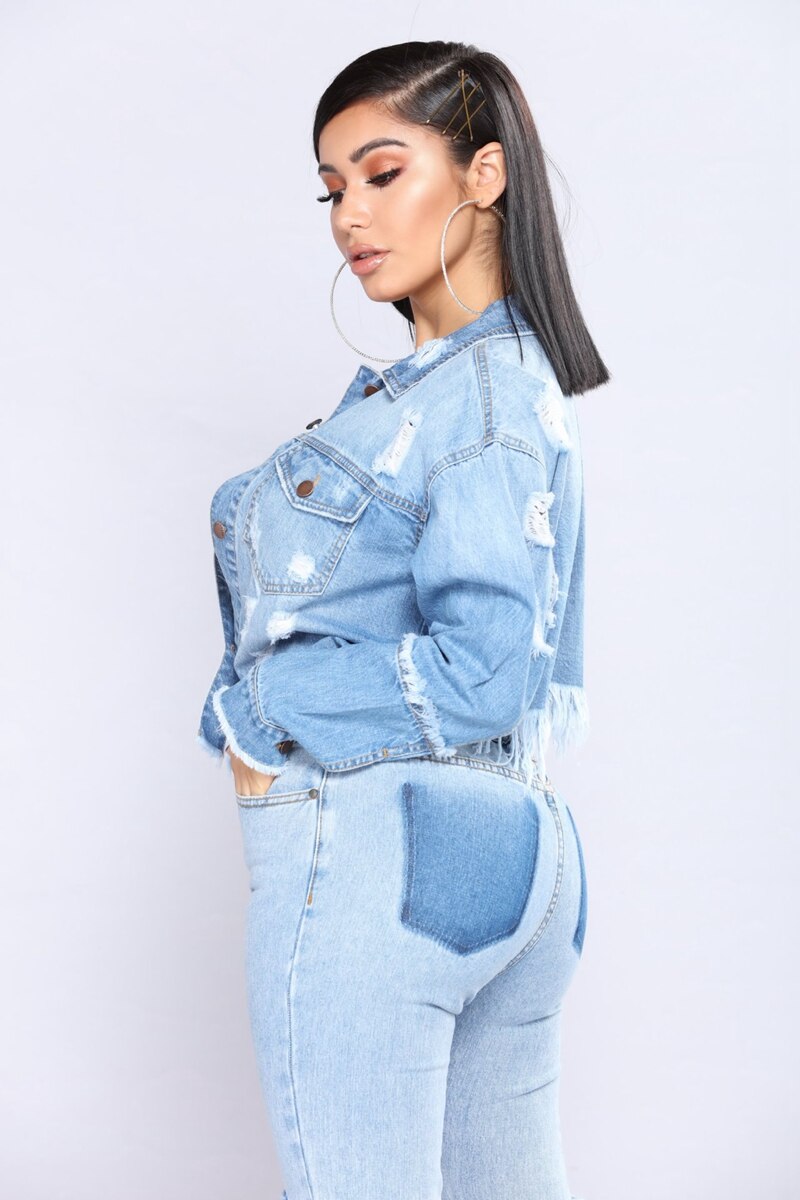 SEXY DENIM BOYFRIEND JACKET