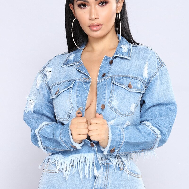 SEXY DENIM BOYFRIEND JACKET