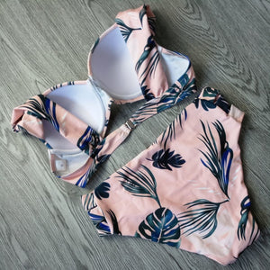 Push Up Bikini Print Swimwear