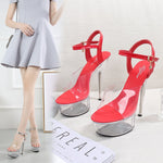 High Heel Transparent Stripper Heels  Shoes