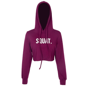 SQUAT Hoodies Crop Tops