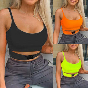 Buckle Straps Crop Top