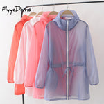 Summer Thin White Hooded Sunproof Cardigan Beach Blouse