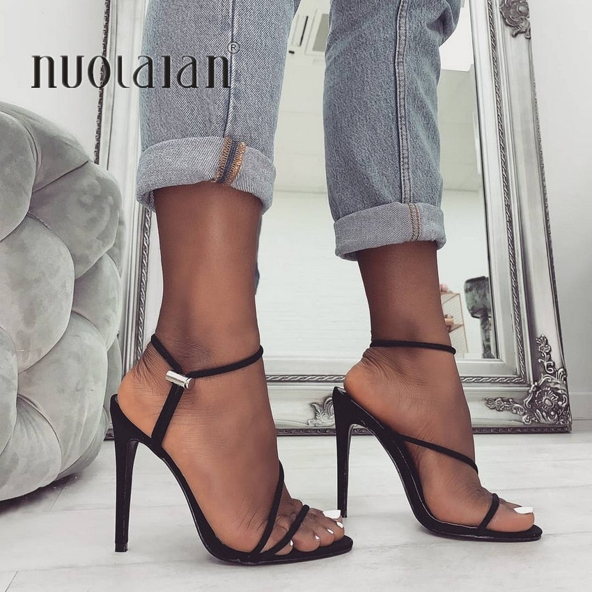 ankle strap high heel shoes