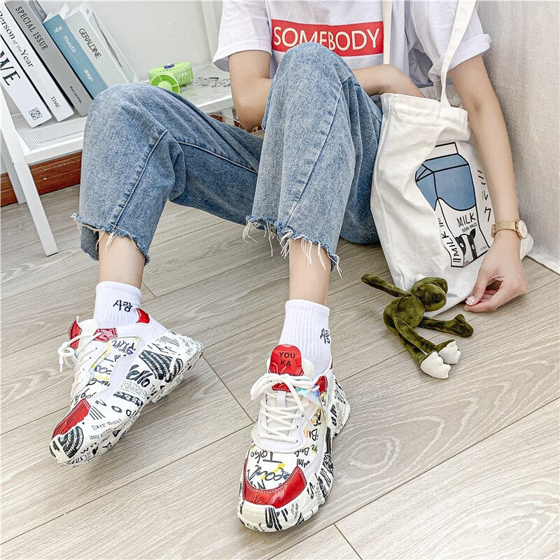 Breathable Round Head Sneakers