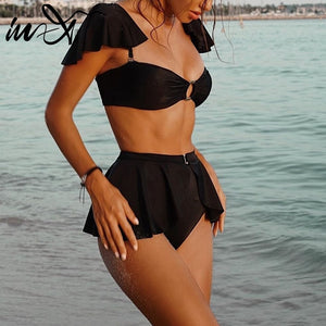 swimsuit with skirt Sexy high waist bikini