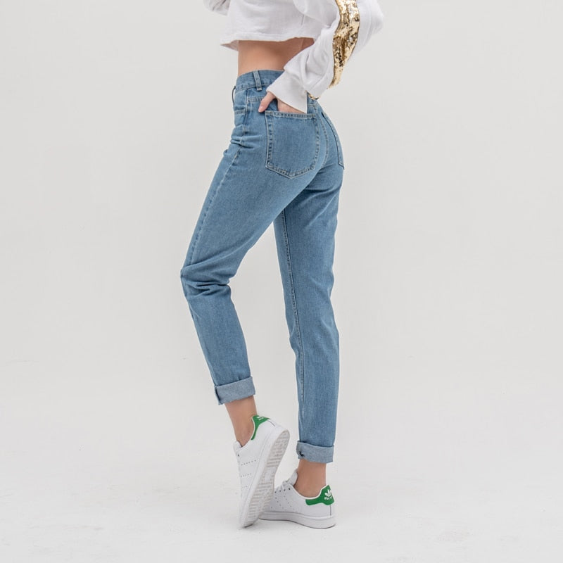 boyfriend jean high waist push up larg